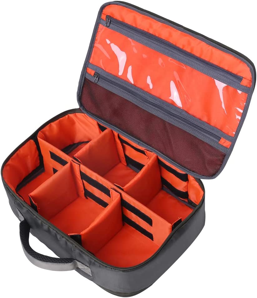 Fishing Reel Gear Bag Portable Fishing Tackle Organizer Storage Bag Reel  Case for Spinning Bait casting Fly Reels - Red