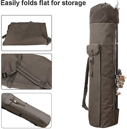 Durable Canvas Fishing Rod & Reel Organizer Bag Travel Carry Case Bag- –  catchthewinners