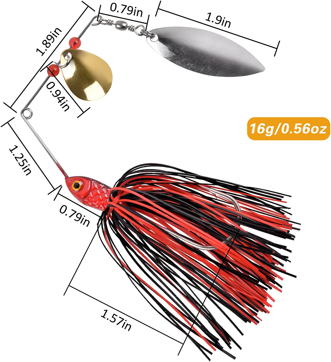 Fishing Lures Spinnerbait, Bass Fishing Lure Spinner Baits Kit Hard Me –  catchthewinners